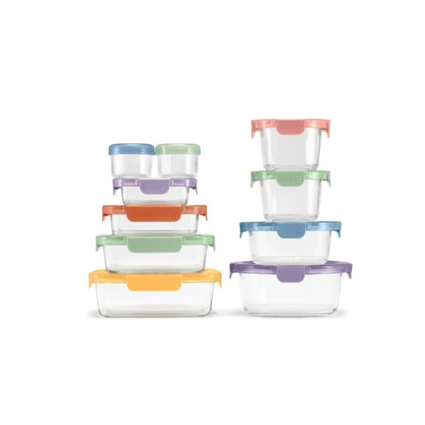 10-Pack Ello Glass Food Storage Containers with Lids