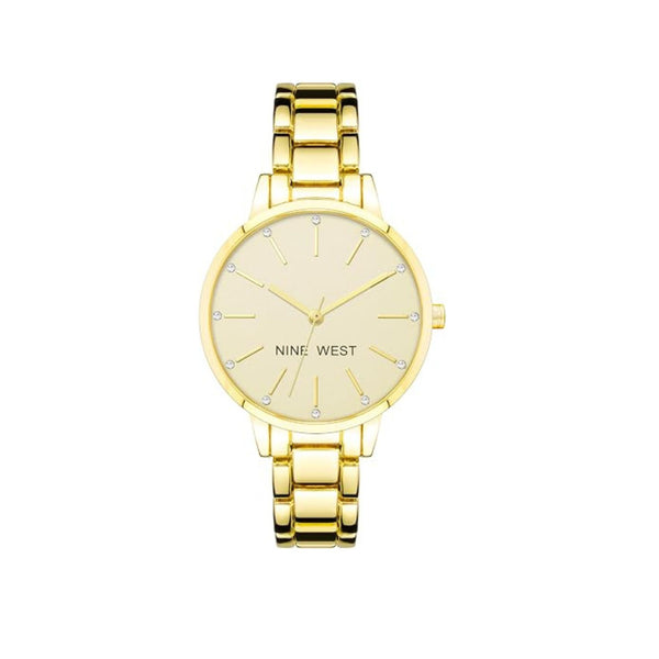 Nine West Women's Crystal Accented Bracelet Watch
