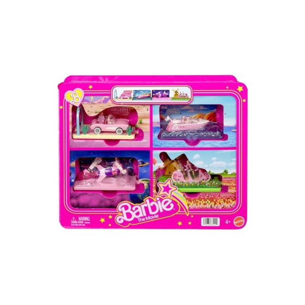 Barbie Mini Land 8 Dolls & 4 Vehicles Set