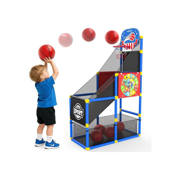 2-in-1 Kids Adjustable Arcade Basketball Hoop