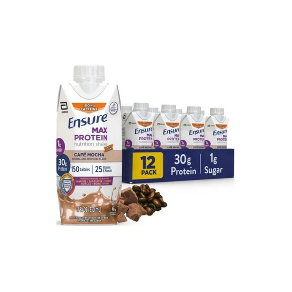 12-Pack Ensure Max Protein Café Mocha Shakes (OU-D)