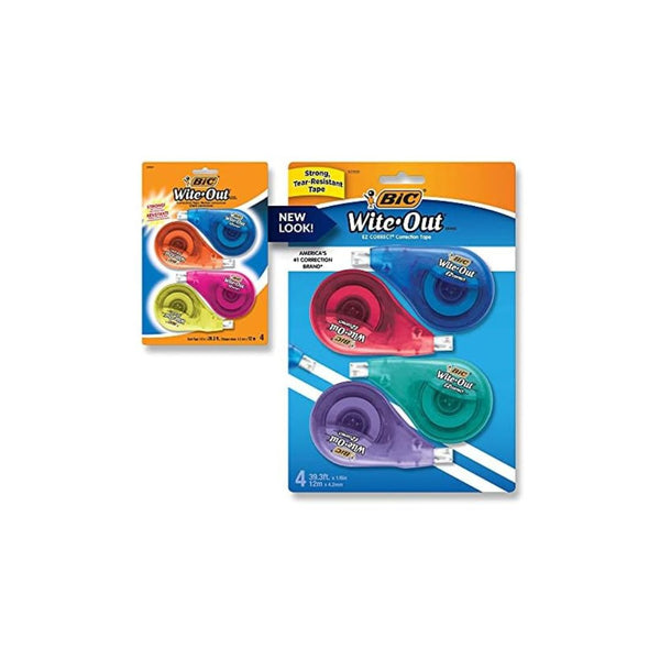 4-Count  BIC Wite-Out Brand EZ Correct Correction Tape