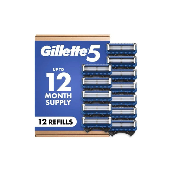 12-Pack Gillette 5 Men's Razor Blade Refills