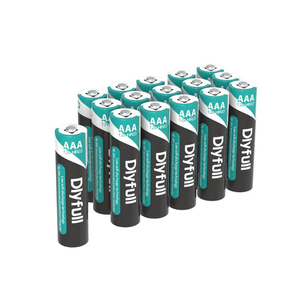 16-Pack 1.2V Ni-MH Rechargeable AAA Batteries