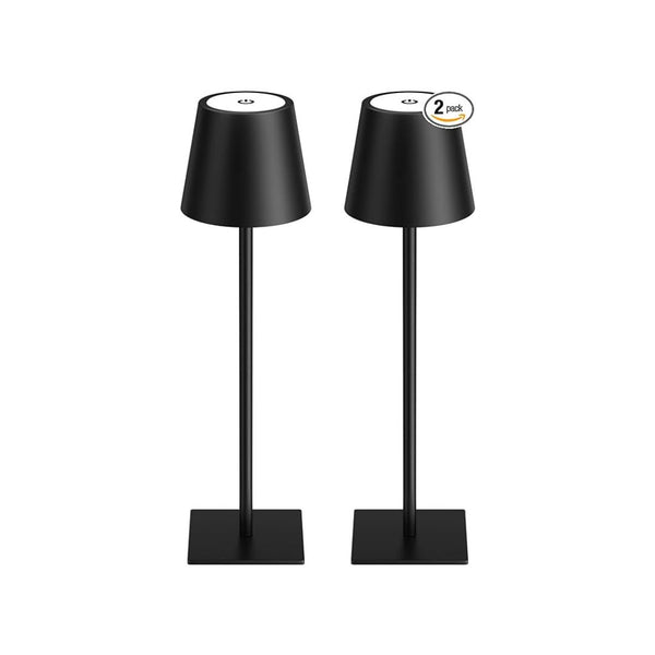 2-Pack Cordless Rechargeable Table Lamp