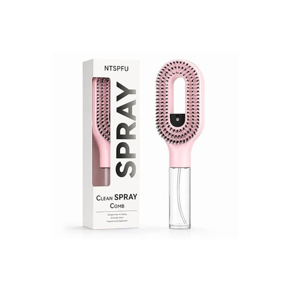 2-in-1 Manual Misting Hair Brush with Water Spray