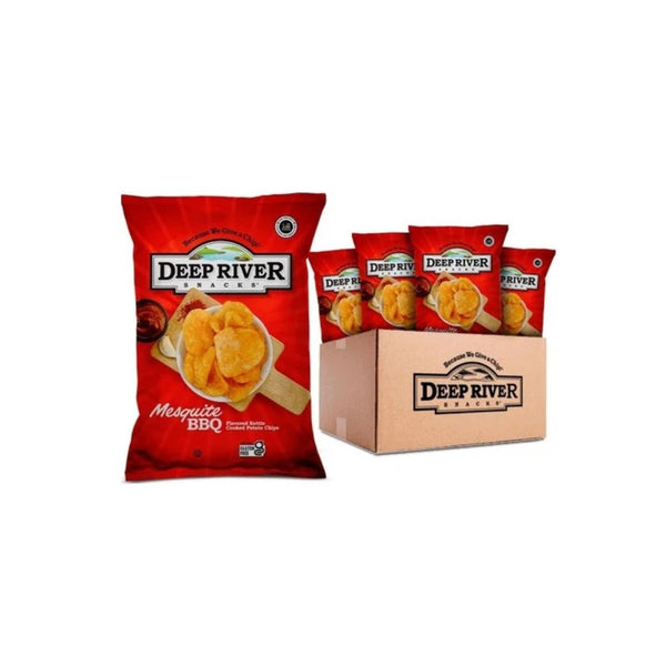 24 Bags Deep River Mesquite BBQ Kettle Chips (2oz)