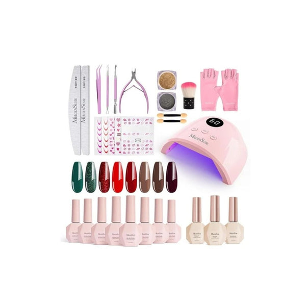 28-Piece MelodySusie Gel Nail Polish Kit with UV Light