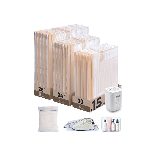 18-Piece Travel Vacuum Bags & Storage Set