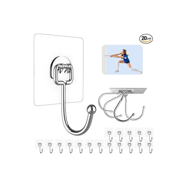 20-Pack Heavy Duty Adhesive Hooks