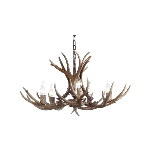 JONATHAN Y Eldora 5-Light Resin Antler Chandelier 30"