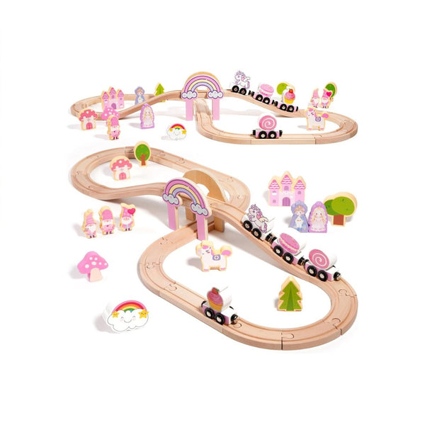 Wooden Unicorn Train Set