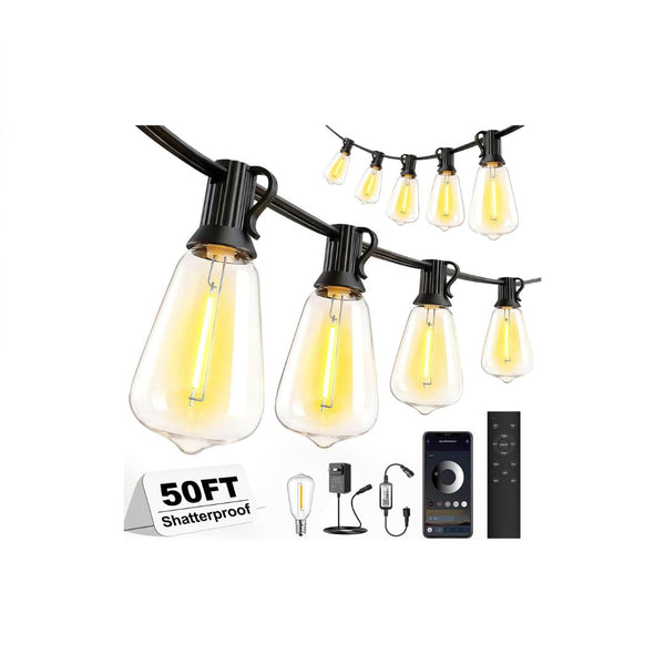 50ft Plug-in LED Outdoor Waterproof String Lights