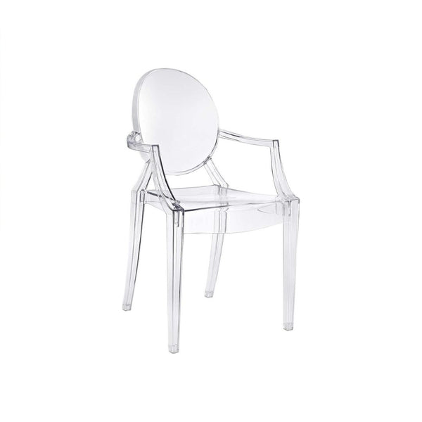 Modway Modern Acrylic Stacking Arm Chair in Clear