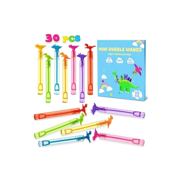 30 Mini Dinosaur Bubble Wands