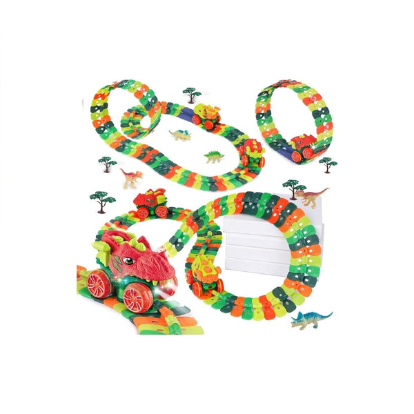 64 Piece Dinosaur Race Track Set with Car