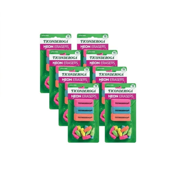 120 Ticonderoga Neon Erasers