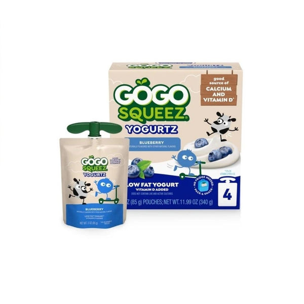 4 GoGo squeeZ YogurtZ Blueberry Pouches (OU-D)
