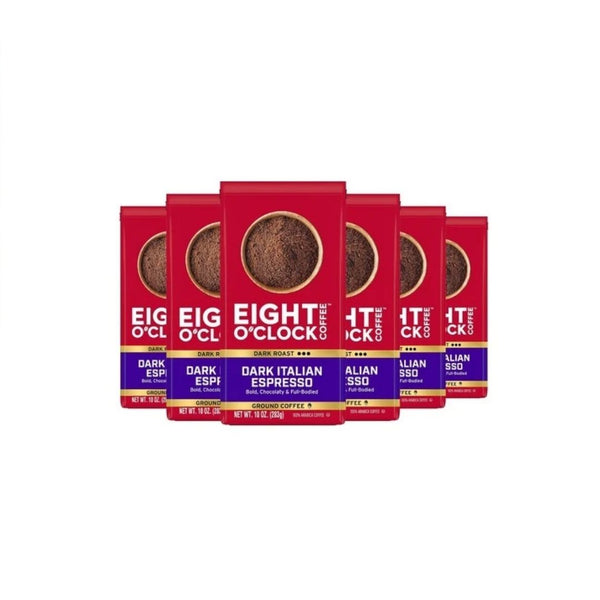 6-Pack Eight O'Clock Dark Italian Espresso Ground Coffee (10oz)