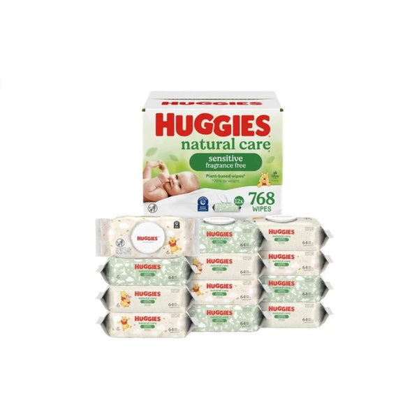 768 Huggies Natural Care Sensitive Baby Wipes