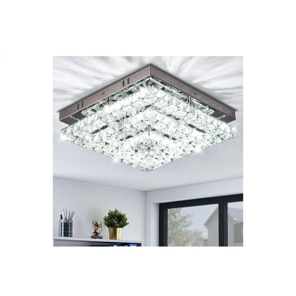 11.8-Inch Square LED Flush Mount Ceiling Light
