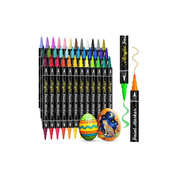 36-Color Dual Tip Acrylic Paint Markers