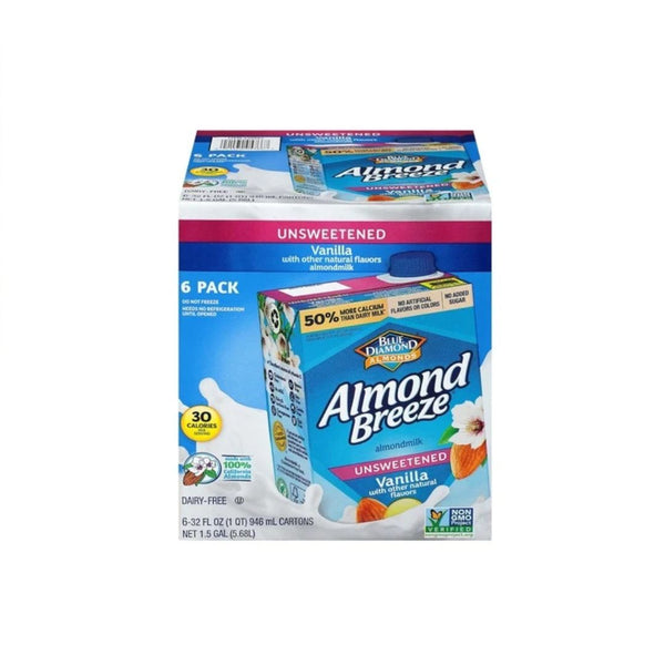6-Pack Almond Breeze Unsweetened Vanilla Almondmilk (32oz)