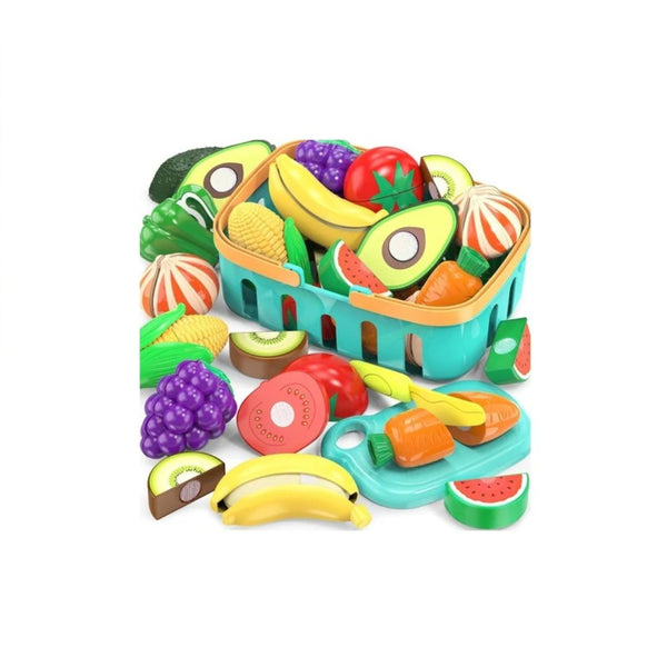 Cutting Play Food Set With Basket