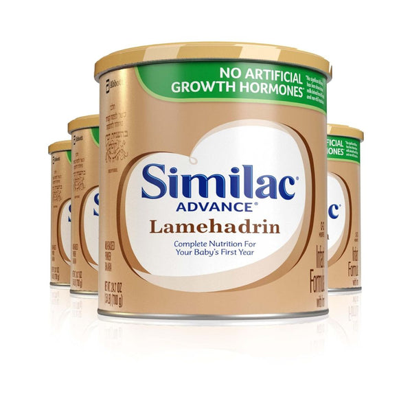 4-Pack Similac Lamehadrin Badatz-certified Advance Infant Formula with Iron, 24.7 ounce