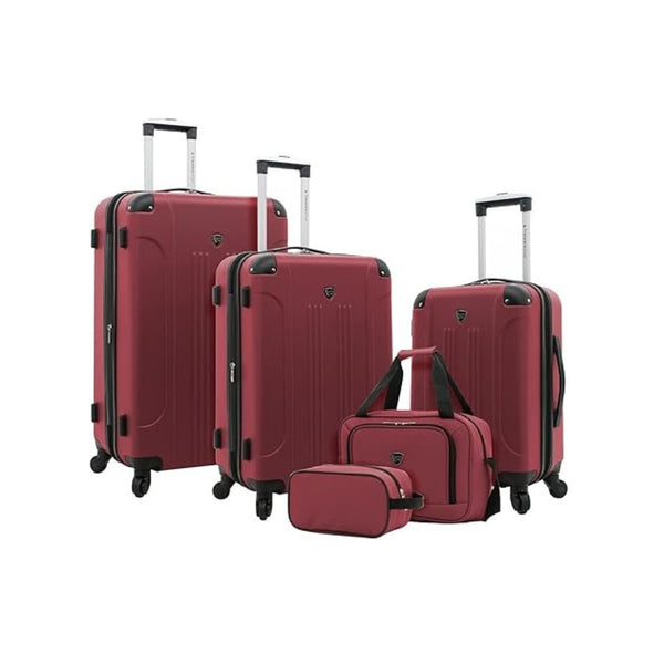 5 Piece Travelers Club Hardside Spinner Luggage Set