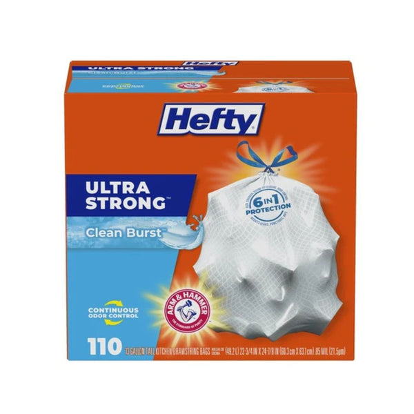 110 Hefty Ultra Strong 13 Gallon Kitchen Trash Bags