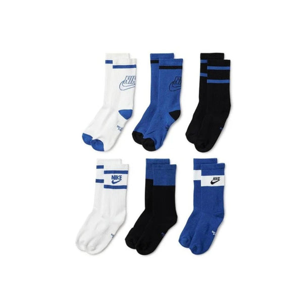 6 Pairs Nike Kids Crew Socks (2 Colors)