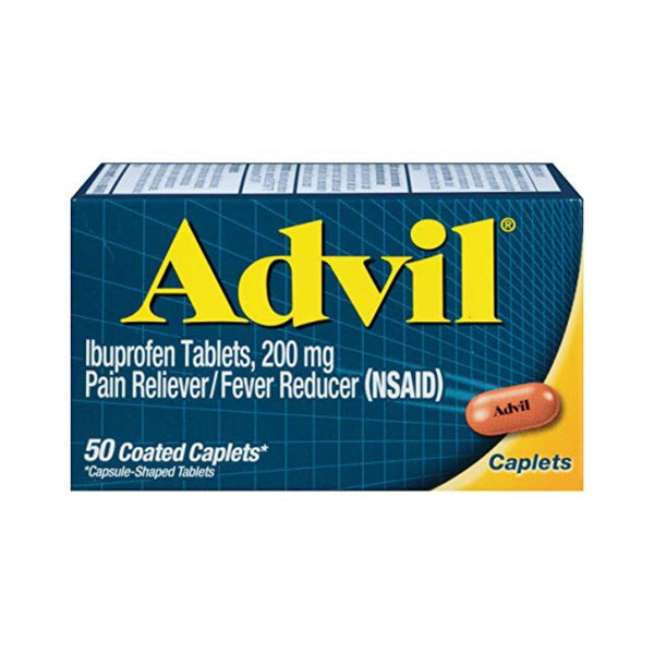 50 Caplets Advil Ibuprofen Pain Reliever Fever Reducer