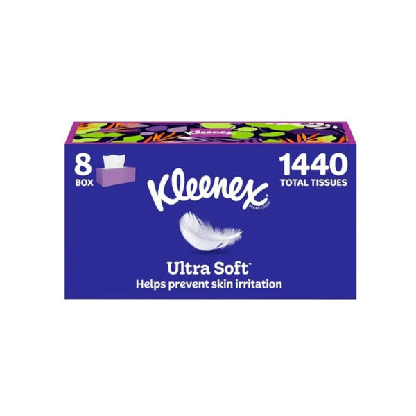 8 Flat Boxes Kleenex Tissues