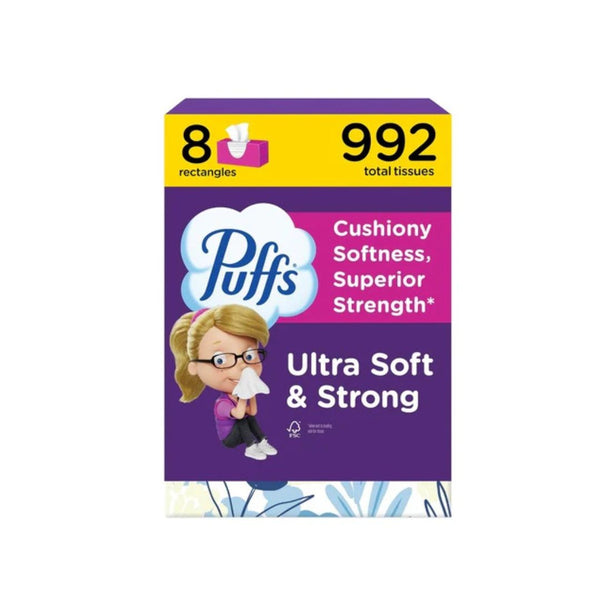 8 Boxes Puffs Ultra Strong Facial Tissues