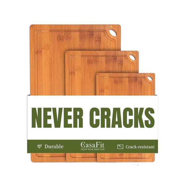 3-Piece Bamboo Cutting Board Set