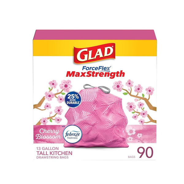 90 Glad ForceFlex MaxStrength 13-Gallon Trash Bags