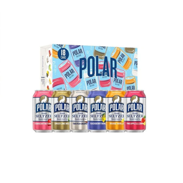 18 Cans Polar Seltzer Water Variety Pack (12oz)