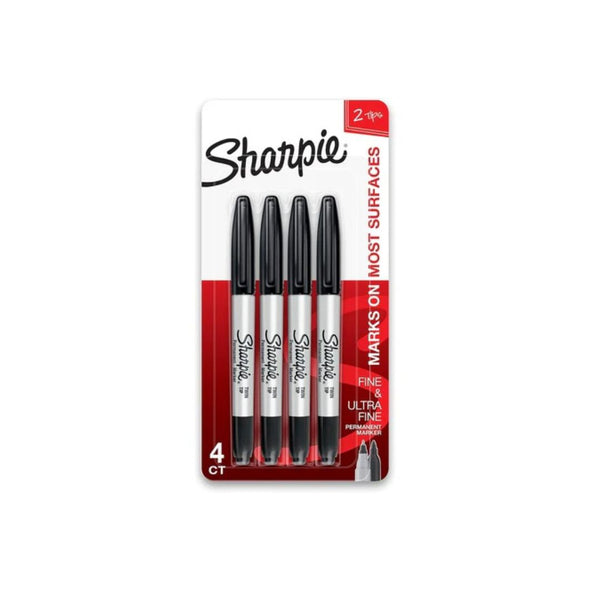 4 Sharpie Twin Tip Permanent Markers