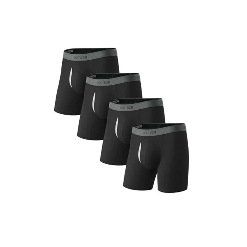 4 Pack Bamboo Boxer Briefs Moisture Wicking Underwear
