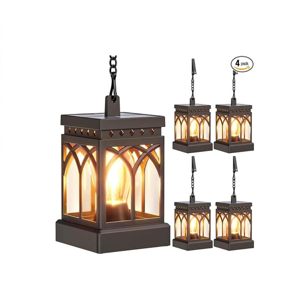 4 Pack Solar Lanterns Outdoor Waterproof