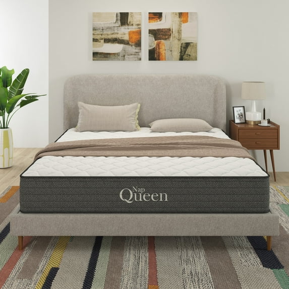 NapQueen Victoria 10″ Queen, Gel Infused Memory Foam and Pocket Spring Hybrid Mattress in a Box