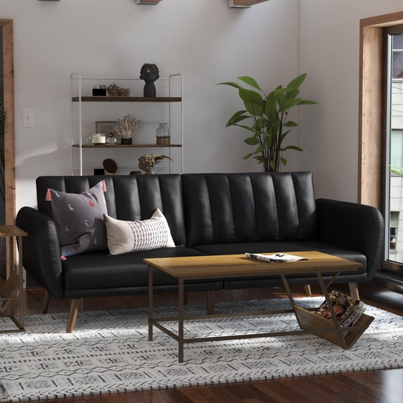 Novogratz Brittany Futon Faux Leather