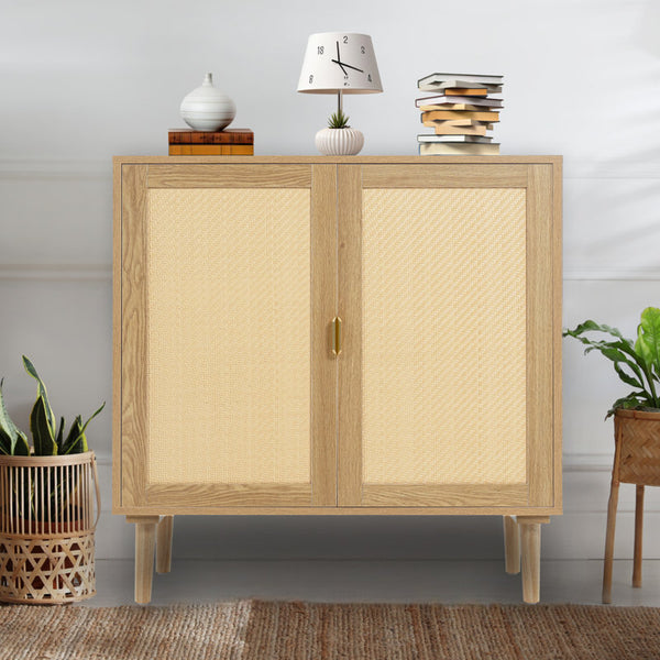 Rattan Kitchen Sideboard Buffet Storage Cabinet