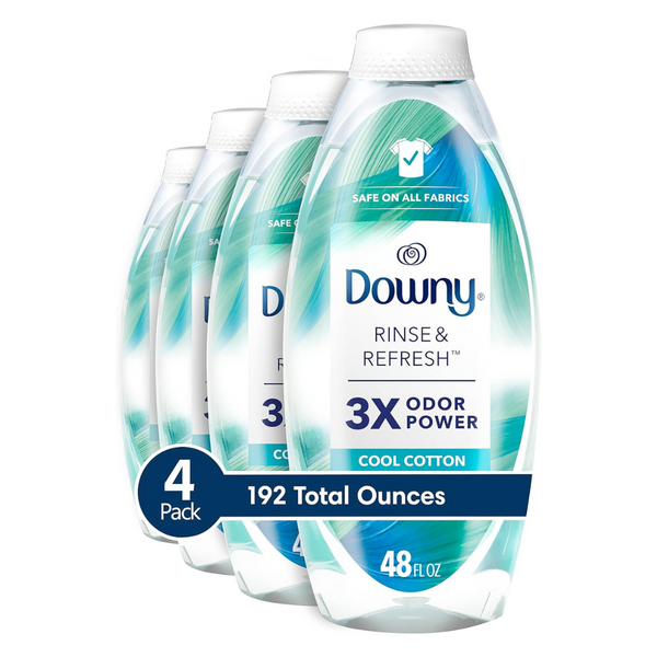 4-Pack Downy Rinse & Refresh Laundry Odor Remover and Fabric Softener + Get $35 Amazon Credit!