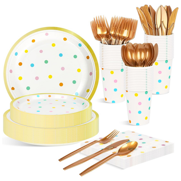 175 Pcs Disposable Dinnerware Set