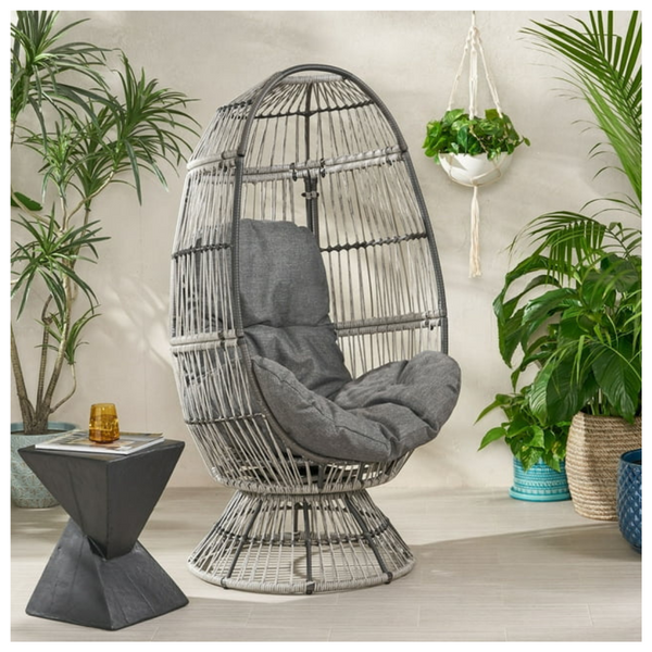 Swivel Egg Chair with Cushion