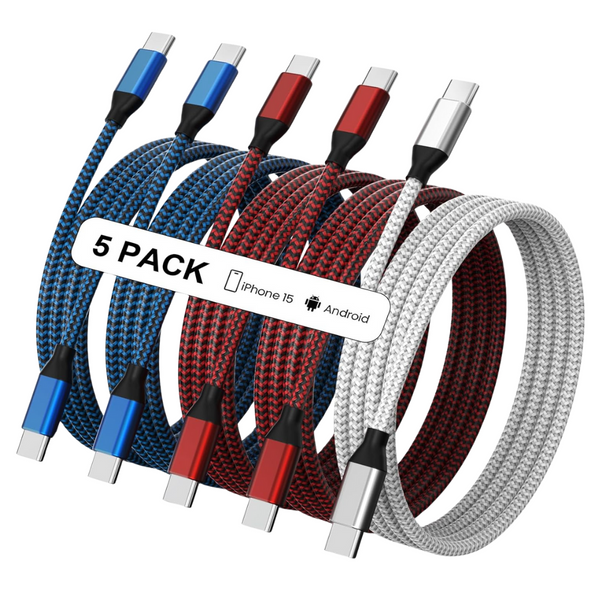 5-Pack 60W USB-C Cables