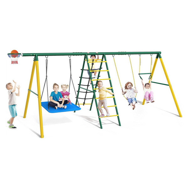 6-in-1 Backyard Swing Set