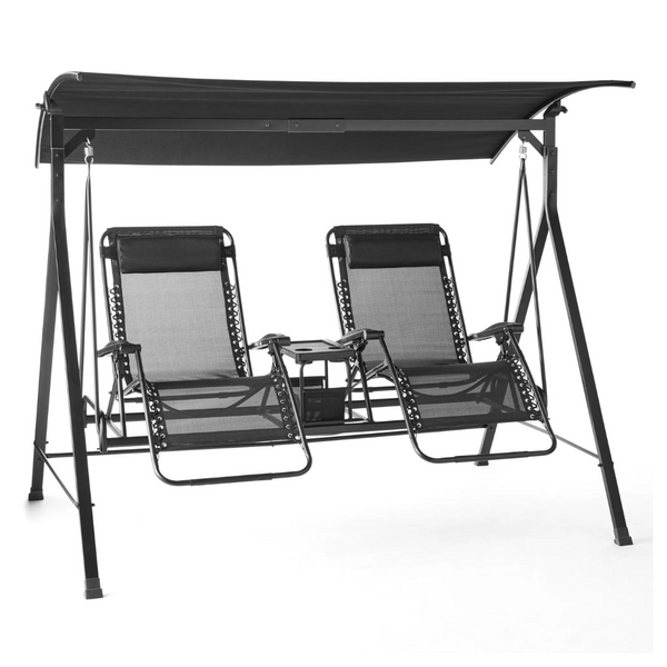 Oversized 2-Seat Zero-Gravity Canopy Swing